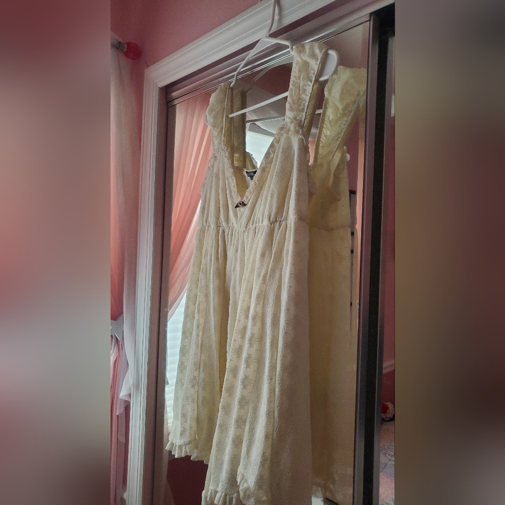 Wild Fable Cream Lace Babydoll Dress
